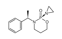(R)-2-aziridin-1-yl-3-((R)-1-phenyl-ethyl)-[1,3,2]oxazaphosphinane 2-oxide结构式