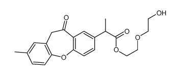 2-(2-hydroxyethoxy)ethyl 2-(8-methyl-5-oxo-6H-benzo[b][1]benzoxepin-3-yl)propanoate结构式