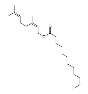 3,7-dimethylocta-2,6-dienyl dodecanoate Structure