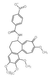 Benzamide, 4-nitro-N-(5,6,7,9-tetrahydro-1,2,3, 10-tetramethoxy-9-oxobenzo[a]heptalen-7-yl)-, (S)-结构式