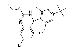 ethyl N-[(2,4,6-tribromophenyl)(4-tert-butyl-2,6-dimethylphenyl)methyl]carbamate结构式
