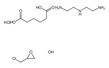 N'-(2-aminoethyl)ethane-1,2-diamine,2-(chloromethyl)oxirane,hexanedioic acid,sulfuric acid,hydrochloride Structure