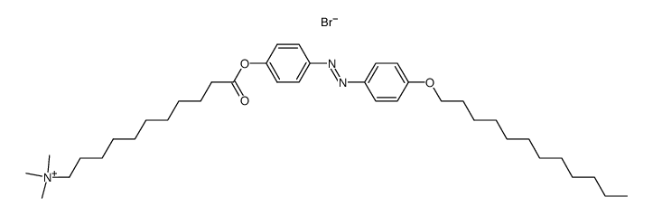 11-(4-((4-(dodecyloxy)phenyl)diazenyl)phenoxy)-N,N,N-trimethyl-11-oxoundecan-1-aminium bromide Structure