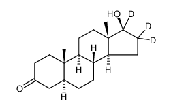 双氢睾酮-D3结构式