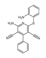 2-amino-6-(2-amino-phenylsulfanyl)-4-phenyl-pyridine-3,5-dicarbonitrile结构式