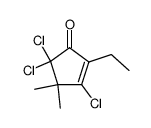 2-ethyl-3,5,5-trichloro-4,4-dimethyl-2-cyclopentenone结构式