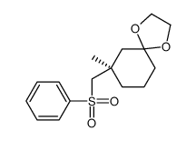 (7R)-7-(benzenesulfonylmethyl)-7-methyl-1,4-dioxaspiro[4.5]decane结构式