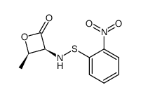 (3S,4R)-3-[[(o-nitrophenyl)sulfenyl]amino]-4-methyl-2-oxetanone结构式