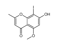 7-hydroxy-8-iodo-5-methoxy-2-methylchromen-4-one结构式