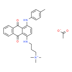 3-[[9,10-dihydro-9,10-dioxo-4-[(p-tolyl)amino]-1-anthryl]aminopropyl]trimethylammonium acetate Structure