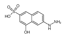 6-hydrazino-4-hydroxy-naphthalene-2-sulfonic acid结构式