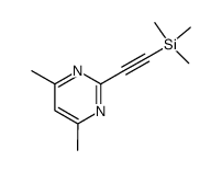4,6-dimethyl-2-((trimethylsilyl)ethynyl)pyrimidine结构式
