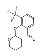 2-(tetrahydro-2H-pyran-2-yloxy)-3-(trifluoromethyl)benzaldehyde结构式