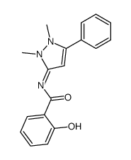 1,2-dimethyl-3-phenyl-5-salicyloylimino-3-pyrazoline结构式