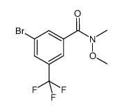 3-bromo-N-methoxy-N-methyl-5-(trifluoromethyl)benzamide结构式