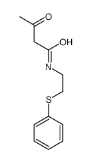 3-oxo-N-(2-phenylsulfanylethyl)butanamide Structure