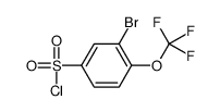 3-Bromo-4-(trifluoromethoxy)benzenesulfonyl chloride结构式