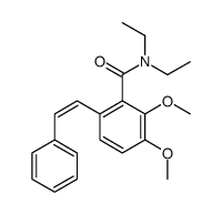 N,N-diethyl-2,3-dimethoxy-6-(2-phenylethenyl)benzamide结构式