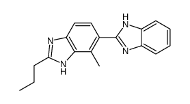2-n-丙基-4-甲基-6-(1-苯并咪唑-2-基)苯并咪唑结构式