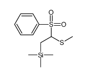 [2-(benzenesulfonyl)-2-methylsulfanylethyl]-trimethylsilane Structure