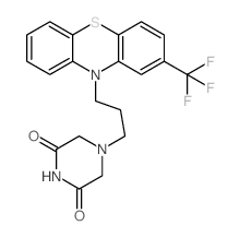 2,6-Piperazinedione,4-[3-[2-(trifluoromethyl)-10H-phenothiazin-10-yl]propyl]-结构式