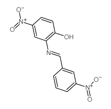 4-nitro-2-[(3-nitrophenyl)methylideneamino]phenol结构式