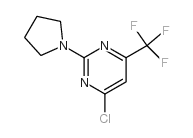4-氯-2-吡咯烷-1-基-6-(三氟甲基)嘧啶结构式