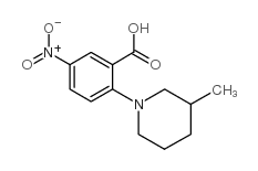 5-硝基-2-(3-甲基哌啶-1-基)苯甲酸结构式