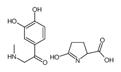 5-oxo-L-proline, compound with 3',4'-dihydroxy-2-(methylamino)acetophenone (1:1) structure