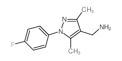 C-[1-(4-氟苯基)-3,5-二甲基-1H-吡唑-4-基]-甲胺结构式