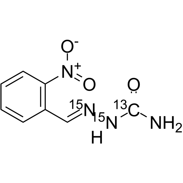 2-NP-呋喃西林-13C, 15N2结构式