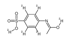 4-[Acetyl(2H)amino](2H4)benzene(2H)sulfonic acid Structure