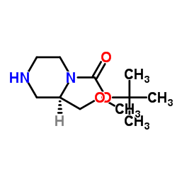 (2R)-2-(甲氧基甲基)哌嗪-1-羧酸叔丁酯结构式