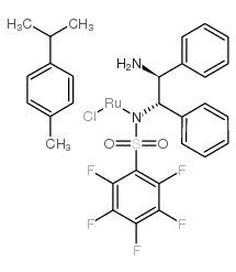 [(S,S)-N-(2-氨基-1,2-二苯乙基)五氟苯磺酰胺]氯化(对伞花烃)钌(II)结构式