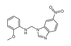 2-methoxy-N-[(6-nitrobenzimidazol-1-yl)methyl]aniline Structure