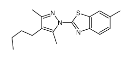 2-(4-butyl-3,5-dimethylpyrazol-1-yl)-6-methyl-1,3-benzothiazole Structure
