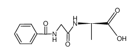 (R)-2-(2-Benzoylamino-acetylamino)-propionic acid结构式