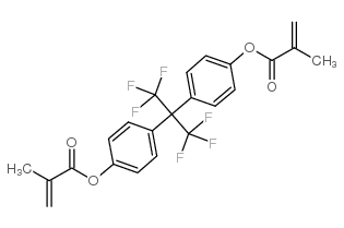 六氟-2,2-双(4-甲基丙烯醛基氧基苯基)丙烷结构式