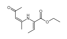 ethyl 2-(((Z)-4-oxopent-2-en-2-yl)amino)but-2-enoate结构式