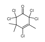 2,2,4,6,6-pentachloro-3,5,5-trimethyl-3-cyclohexenone结构式