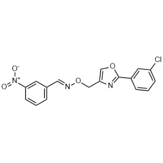 3-硝基苯甲醛O-((2-(3-氯苯基)恶唑-4-基)甲基)肟结构式