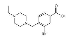 3-溴-4-((4-乙基哌嗪-1-基)甲基)苯甲酸结构式
