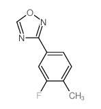 3-(3-氟-4-甲基苯基)-1,2,4-噁二唑结构式