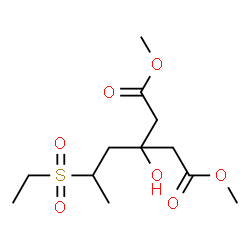 3-羟基-3-[2-(乙基磺酰基)丙基]戊二酸二甲酯结构式