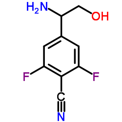 (R)-4-(1-amino-2-hydroxyethyl)-2,6-difluorobenzonitrile结构式