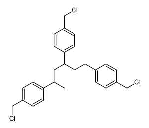 聚(乙烯基苄基氯),3-异构体和 4-异构体的 60/40 混合物结构式