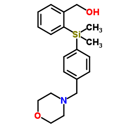 2-(Dimethyl[4-(4-morpholinylmethyl)phenyl]silyl)benzyl alcohol Structure