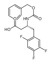 (R)-3-(((benzyloxy)carbonyl)amino)-4-(2,4,5-trifluorophenyl)butanoic acid Structure