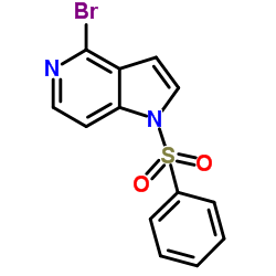 1-(Phenylsulfonyl)-4-bromo-5-azaindole结构式