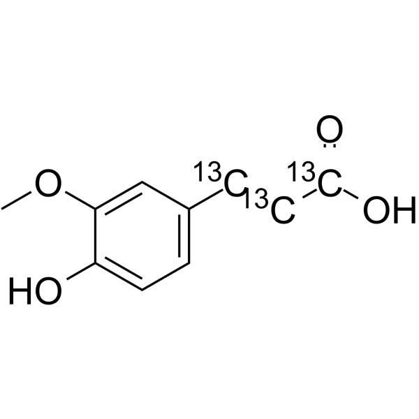 Ferulic acid-13C3 Structure